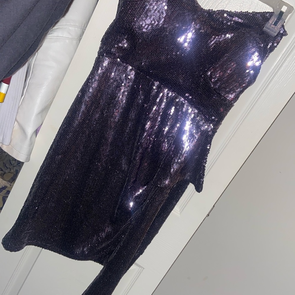 purple sparkling fashion nova dress